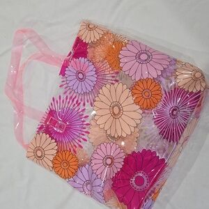 Clinique Clear Floral Large Tote 90s Y2K